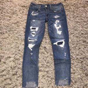 Super stretch American eagle ripped jeans!